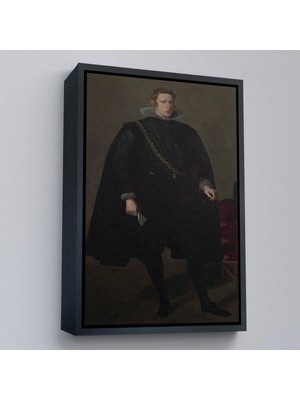 Uslucan Alışveriş Ahşap Çerçeveli Velazquez Diego - Philip Iv Ispanya ve Portekiz Kralı TABLOSU-7368