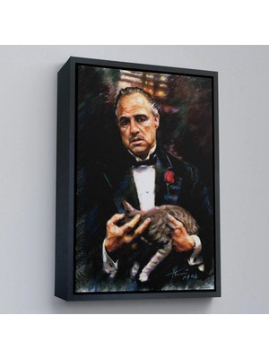 Uslucan Alışveriş Ahşap Çerçeveli Godfather Mafya Film TABLO-7763