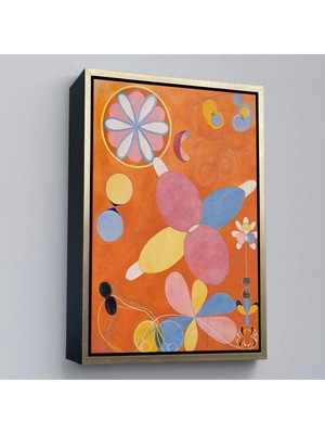 Uslucan Alışveriş Ahşap Çerçeveli Hilma Af Klint - Turuncu Tablo - The Ten Largest NO-7435