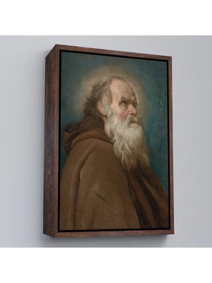 Uslucan Alışveriş Ahşap Çerçeveli Diego Velázquez - San Antonio Abad Başhahip TABLOSU-7385