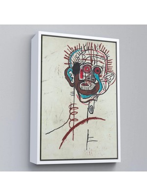 Uslucan Alışveriş Ahşap Çerçeveli Jean-Michel Basquiat - Isimsiz Tablo - UNTITLED-7441