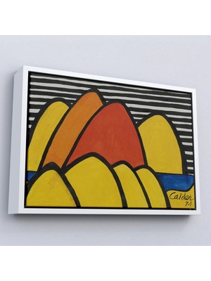Uslucan Alışveriş Ahşap Çerçeveli Alexander Calder - Çarpmalar Tablosu - BUMPS-7060