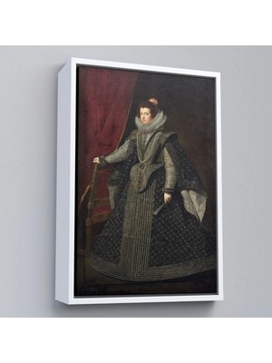 Uslucan Alışveriş Ahşap Çerçeveli Bourbonlu Isabella Kral Philip Iv'ün Ilk Kraliçesi TABLO-7334