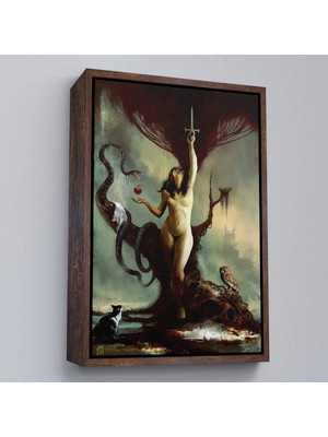Uslucan Alışveriş Ahşap Çerçeveli Lilith By Andrei Posea TABLO-7754
