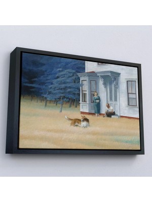 Uslucan Alışveriş Ahşap Çerçeveli Edward Hopper - Cape Cod Akşamı TABLO-7061
