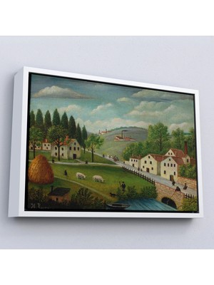 Uslucan Alışveriş Ahşap Çerçeveli Rousseau - Bebek Arabaları Pastoral TABLOSU-7108