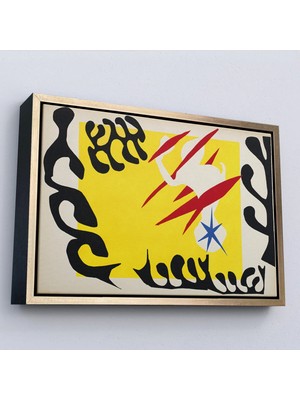 Uslucan Alışveriş Ahşap Çerçeveli Henri Matisse- Caz'dan Beyaz Filin Kabusu TABLO-7079
