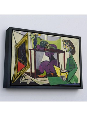 Uslucan Alışveriş Ahşap Çerçeveli Pablo Picasso - Iç Mekanda Bir Kız Çizimi TABLO-7081