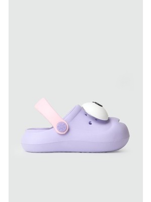 Lila Emoji Günlük Bahçe Sahil Plaj Kreş Unisex Çocuk Terlik & Sandalet