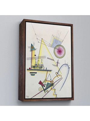 Uslucan Alışveriş Ahşap Çerçeveli Wassily Kandinsky - Hassas Ruh TABLOSU-7499