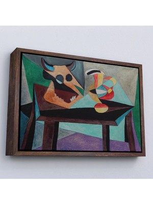 Uslucan Alışveriş Ahşap Çerçeveli Pablo Picasso - Boğa Kafası TABLO-7103