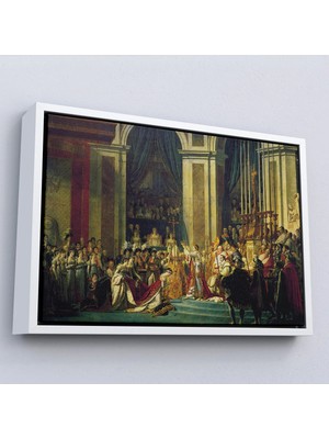 Uslucan Alışveriş Ahşap Çerçeveli Jacques-Louis David - Napolyon'un Taç Giyme Töreni TABLO-7082