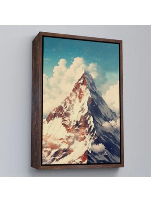 Uslucan Alışveriş Ahşap Çerçeveli Everest Dağı TABLO-7604