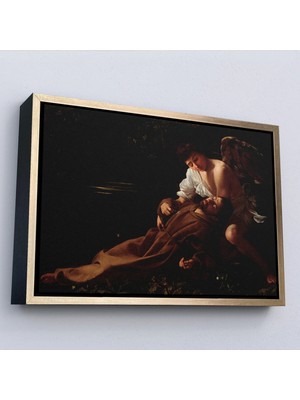Uslucan Alışveriş Ahşap Çerçeveli Caravaggio - Saint Francis Of Assisi In Ecstasy TABLO-7123