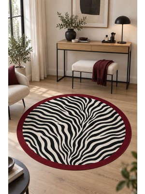 Rugs Modern Halı Alya Muse Özel Tasarım Kırık Beyaz, Bordo ve Bej Ince Dokuma Salon Halısı