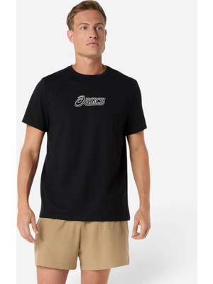 Asics Logo Graphic Tee Erkek Siyah Kısa Kollu Tshirt 2031F334-001