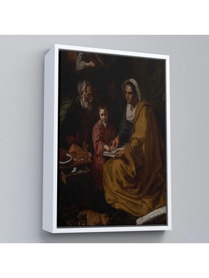 uslucan alışveriş ahşap çerçeveli diego velázquez - 'nin eğitimi tablo - the education of the vırgın-7426