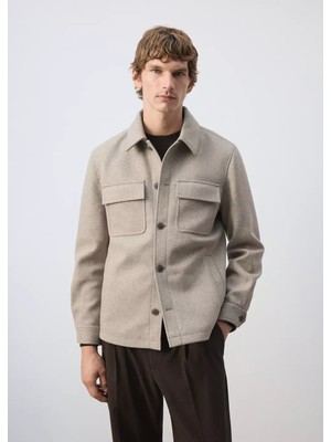 MANGO Man Flanel cepli ceket