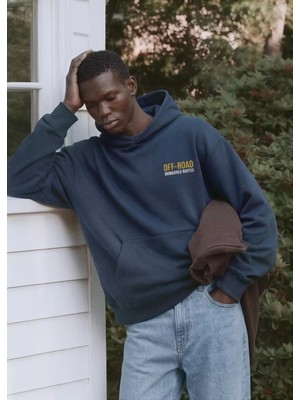 MANGO Teen Kapüşonlu pamuklu sweatshirt