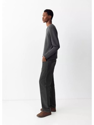 Mango Yıkanmış Görünümlü Rahat Kesim Jean Pantolon