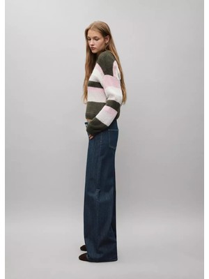Mango Düşük Bel Wide Leg Jean Pantolon