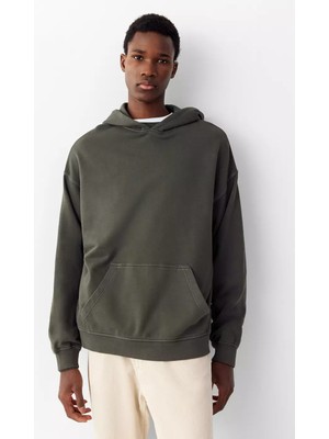 Mango Kapüşonlu pamuklu sweatshirt