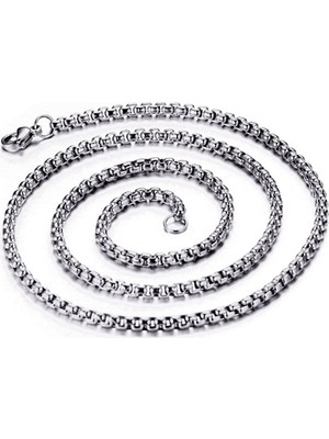 Chavin 60 cm Gri 3 mm Çelik Zincir Erkek Kullanıcılar İçin Özel Tasarım Dr01