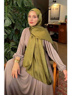 Lamelif Janjan Şal Asker Yeşili