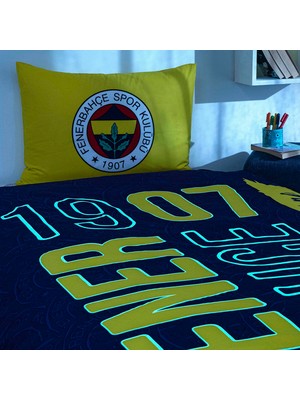 Taç Zorluteks Out Lisanslı Fenerbahçe Şanlı Kanarya Pamuk Tek Kişilik Nevresim Takım (120X200 Çarşaf Seri)