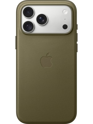 Apple iPhone 18 Pro Max için Magsafe özellikli Tech dokuma kılıf - Klasik zeytin yeşili