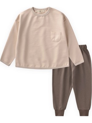 Cigit Mevsimlik Sweatshirt Takım 2-7 Yaş Kum