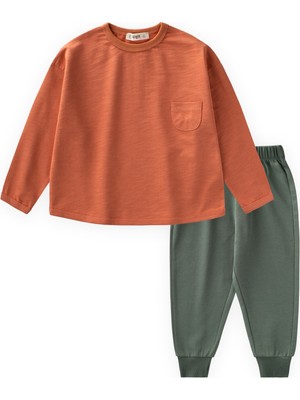 Cigit Sweatshirt Takım 2-7 Yaş Oranj