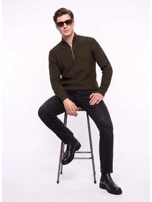 Mustang Antrasit Erkek Slim Fit Yıkamalı Denim Pantolon Vegas Slım -1104