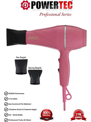 Powertec TR-501 Profesyonel Renkli Fön Makinesi