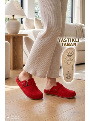 Twigy Tuana Kadın,Garson Boy Ev Terliği Kırmızı 36/40