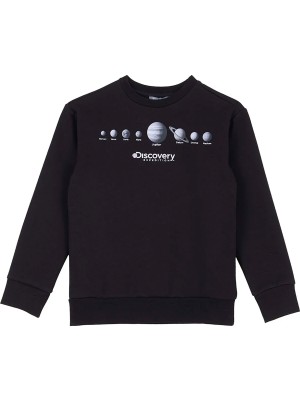 Discovery Expedition Siyah Erkek Çocuk Baskılı Sweatshirt D6WB-SWT3053