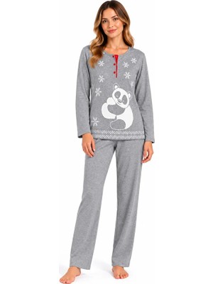 Nena %100 Pamuk Uzun Kol Kadın Pijama Takım 14943