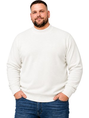 Battal Moda Erkek Büyük Beden Kemik Yarım Balıkçı Yaka Kazak Xl-2xl-3xl-4xl