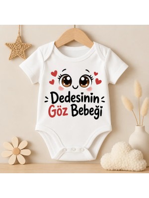 Igigi Collection Igıgı Dedesinin Göz Bebeği Baskılı %100 Pamuk Unisex Bebek Zıbın
