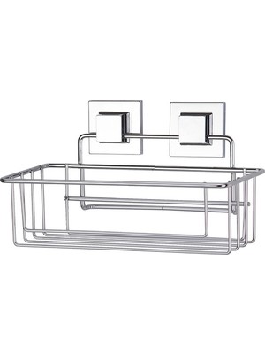Tekno-tel Easyfıx Modern Tasarımlı Krom EF254 Yapışkanlı Banyo Rafı Tek Katlı Kullanım İçin