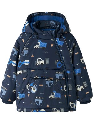 Name It Lacivert Erkek Çocuk Desenli Mont 13243889 Nmmmıcco Jacket Aop2