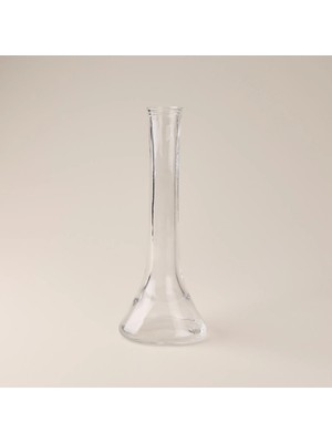 Matmel Deco Düz Fil Ayağı Vazo - Şeffaf - 6X15X40 cm