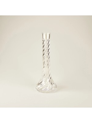 Matmel Deco Burgu Fil Ayağı Vazo - Şeffaf - 6X15X40 cm