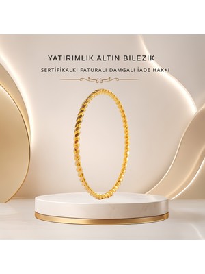Victoria 3 gr 2’li Burma Yatırımlık Altın Bilezik – Sertifikali - Faturalı – 22 Ayar Damgalı – Iade Hakkı