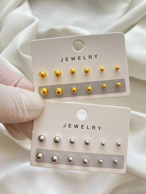 İlraysa Gold ve Gümüş Renk Metal Top Seti