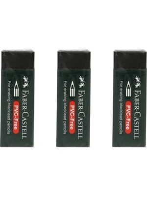 Faber-Castell 7089/20 Siyah Silgi, 3'lü
