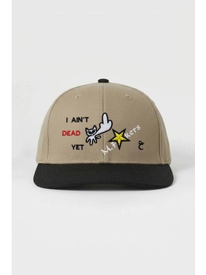 PataCute I Ain't Dead Yet Bej Snapback Şapka