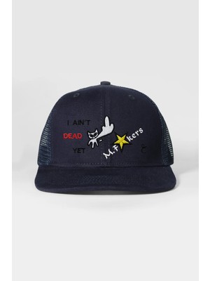 PataCute I Ain't Dead Yet Lacivert Snapback Şapka