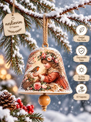 Nesli Evim 4 Tane Özel Seri El Yapımı Noel Çanları