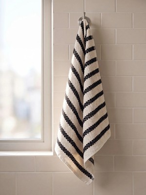 Lc Waikiki Yeni Sezon Ekru Çizgili Pamuklu Yüz Havlusu 50X80 cm